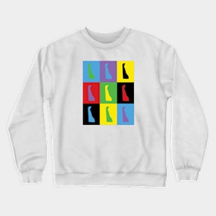 Delaware Pop Art State Outline Pattern Crewneck Sweatshirt